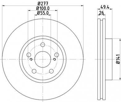 Тормозной диск HELLA 8DD355111631