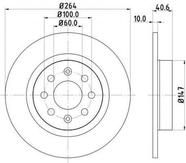 Тормозной диск HELLA 8DD355112621