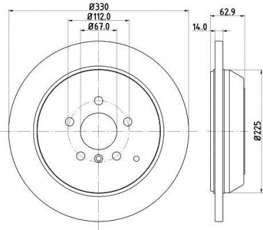 Тормозной диск HELLA 8DD355113211