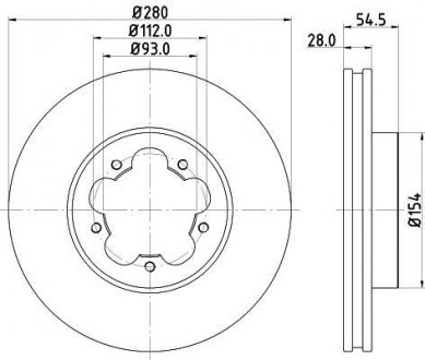 Тормозной диск HELLA 8DD355113261