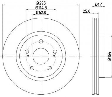 Тормозной диск HELLA 8DD355113621