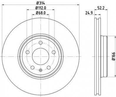 Тормозной диск HELLA 8DD355113881