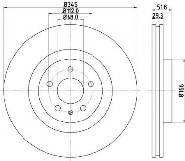 Тормозной диск HELLA 8DD355113951