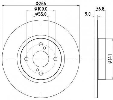 Тормозной диск HELLA 8DD355114781