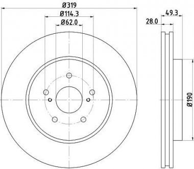 Тормозной диск HELLA 8DD355114981