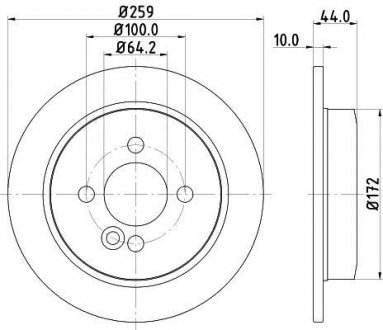 Тормозной диск HELLA 8DD355115261