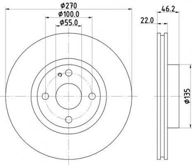 Тормозной диск HELLA 8DD355115361