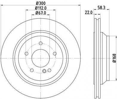 Тормозной диск HELLA 8DD355115391