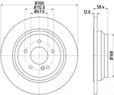 Тормозной диск HELLA 8DD355115411