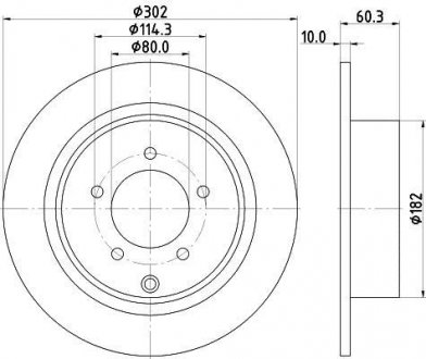 Тормозной диск HELLA 8DD355115491