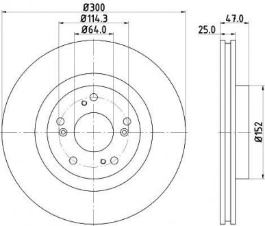 Тормозной диск HELLA 8DD355115571