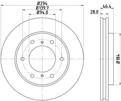 Тормозной диск HELLA 8DD355115731