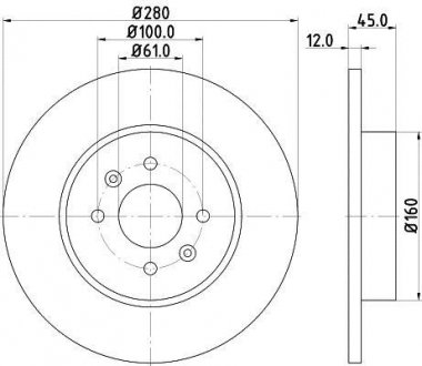 Тормозной диск HELLA 8DD355115811