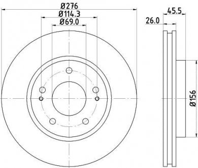 Тормозной диск HELLA 8DD355116311