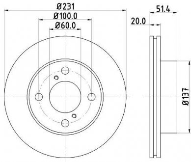 Тормозной диск HELLA 8DD355116501