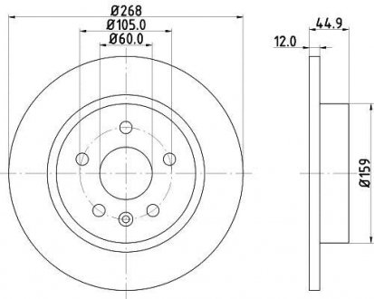 Тормозной диск HELLA 8DD355116581