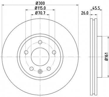 Тормозной диск HELLA 8DD355116591