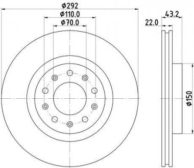 Тормозной диск HELLA 8DD355116691