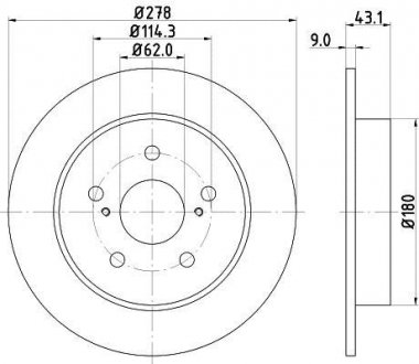 Тормозной диск HELLA 8DD355116791