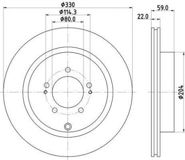 Тормозной диск HELLA 8DD355116881