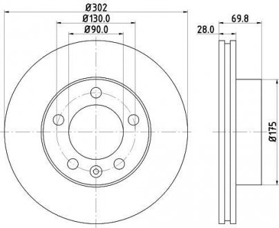 Диск гальмівний передн.Master 2.3dTi 10- HELLA 8DD355117121