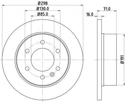 Тормозной диск HELLA 8DD355117641