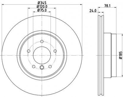 Тормозной диск HELLA 8DD355117761