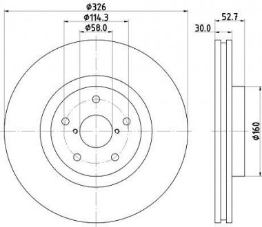 Тормозной диск HELLA 8DD355117861