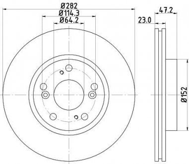 Диск гальмівний 54444PRO HELLA 8DD355118131