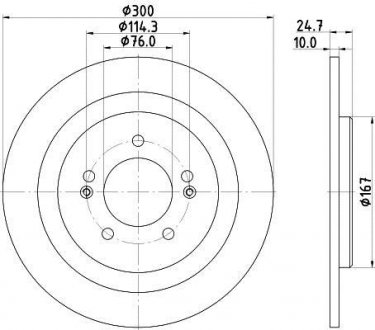 Диск тормозной 55392PRO HELLA 8DD355118241