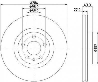 Тормозной диск HELLA 8DD355118411