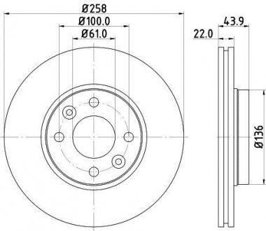 Диск гальмівний 55415PRO HELLA 8DD 355 118-491 (фото 1)