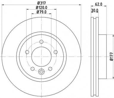 Диск тормозной 54345PRO HELLA 8DD355118641