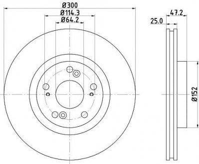 Диск тормозной 54409PRO HELLA 8DD355118701