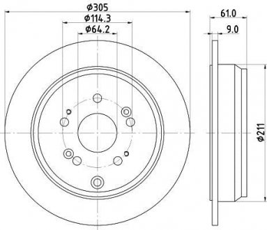 Диск тормозной 54625PRO HELLA 8DD355118901