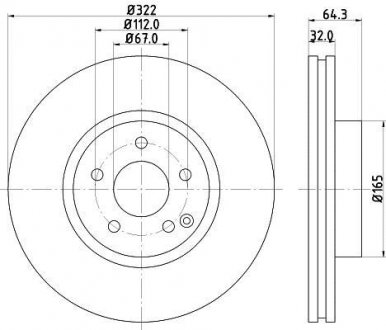 Диск гальмівний 54635PRO HELLA 8DD355118931