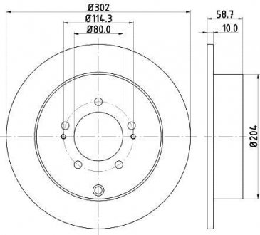 Диск тормозной 54670PRO TyИ HELLA 8DD355119061