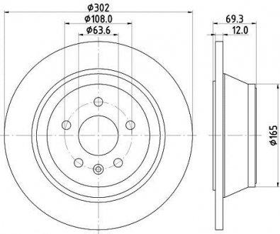 Диск тормозной 54684PRO HELLA 8DD355119151