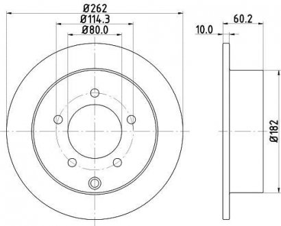 Диск гальмівний 55274PRO HELLA 8DD355119181