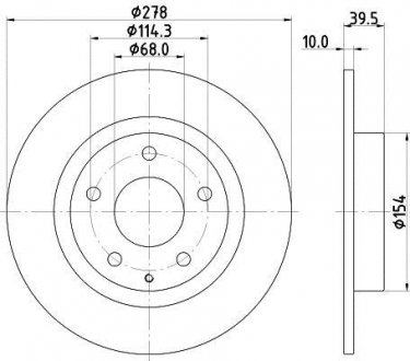 Диск гальмівний 55547PRO HELLA 8DD355119391