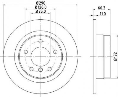 Тормозной диск HELLA 8DD355120231