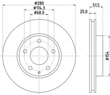 Тормозной диск HELLA 8DD355120441