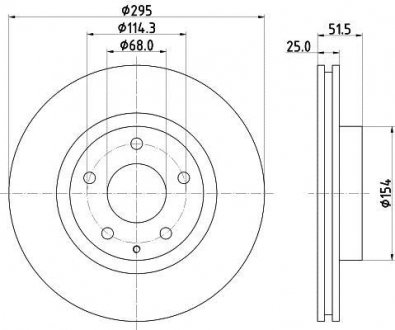 Тормозной диск HELLA 8DD355120451