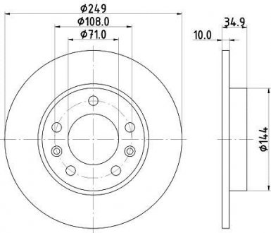 Тормозной диск HELLA 8DD355120581