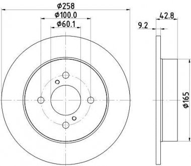 Тормозной диск HELLA 8DD355122521