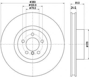 Диск гальмівний PRO High Carbon; передн. HELLA 8DD355122571