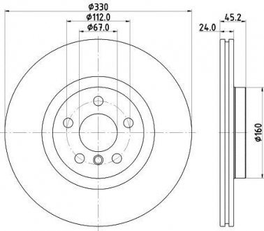 Тормозной диск HELLA 8DD355122641