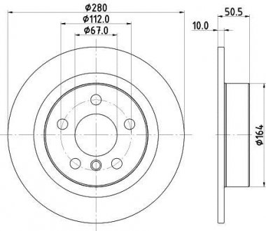 Тормозной диск HELLA 8DD355122661