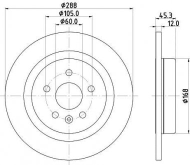 Тормозной диск HELLA 8DD355122741