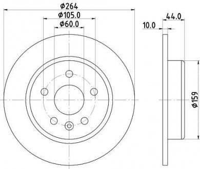 Тормозной диск HELLA 8DD355122751